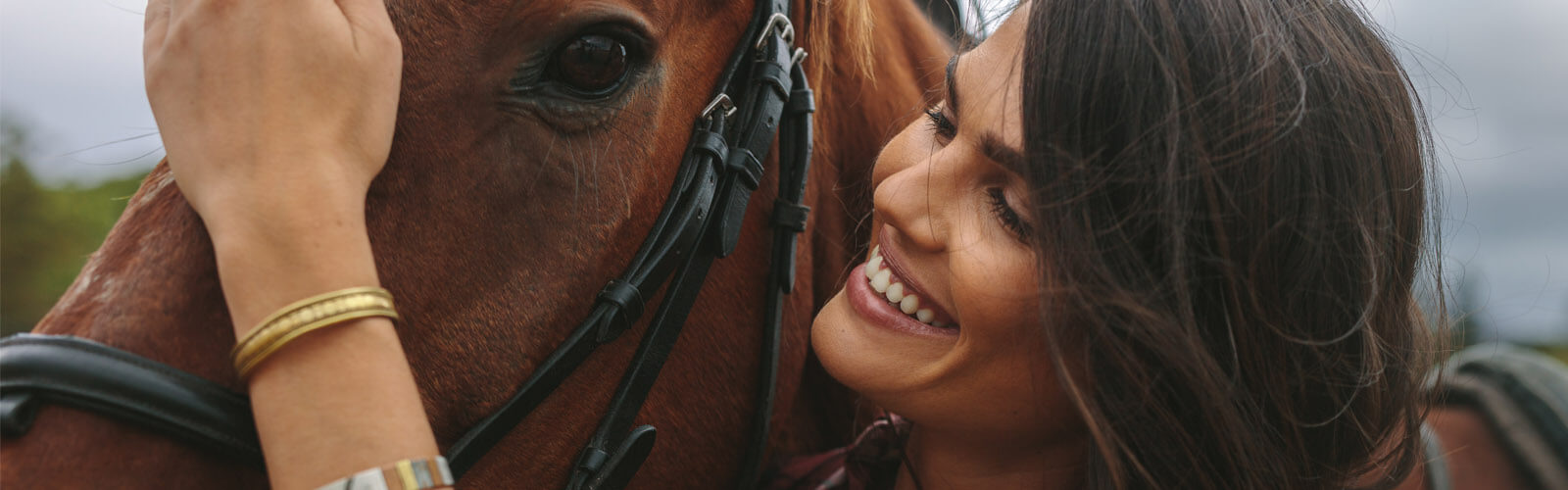 Liebhaber von Pferden und Kontaktlinsen