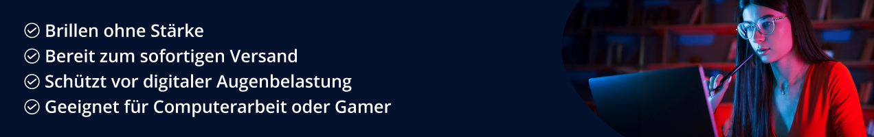 Brillen ohne Stärke - bereit zum sofortigen Versand