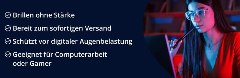 Brillen ohne Stärke - bereit zum sofortigen Versand