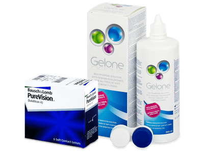 PureVision (6 Linsen) + Gelone 360 ml