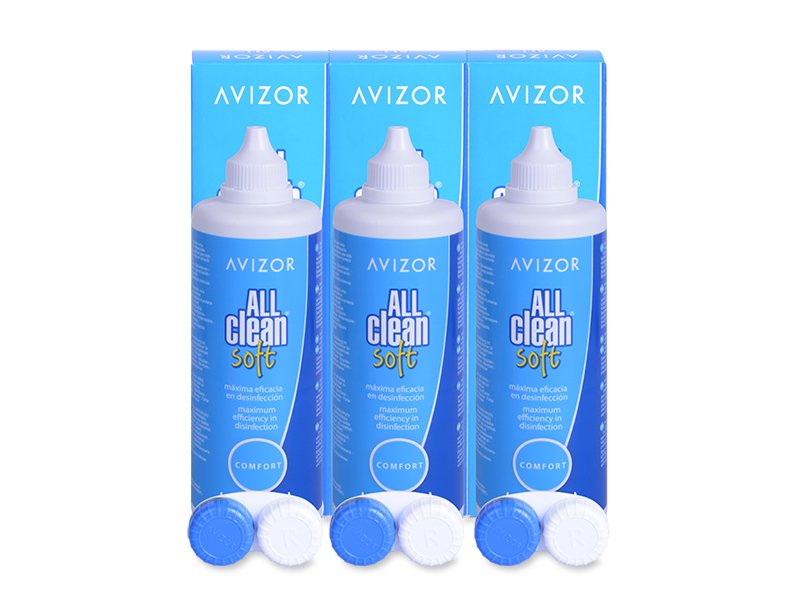 Pflegemittel Avizor All Clean Soft 3x 350 ml  - Pflegelösung – 3er Pack