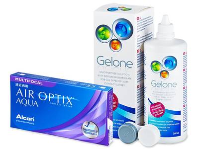 Air Optix Aqua Multifocal (6 Linsen) +  Gelone 360ml - Älteres Design