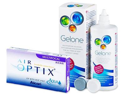 Air Optix Aqua Multifocal (6 Linsen) +  Gelone 360ml - Älteres Design