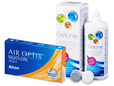 Air Optix Night and Day Aqua (6 Linsen) + Gelone 360ml