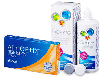 Air Optix Night and Day Aqua (6 Linsen) + Gelone 360ml