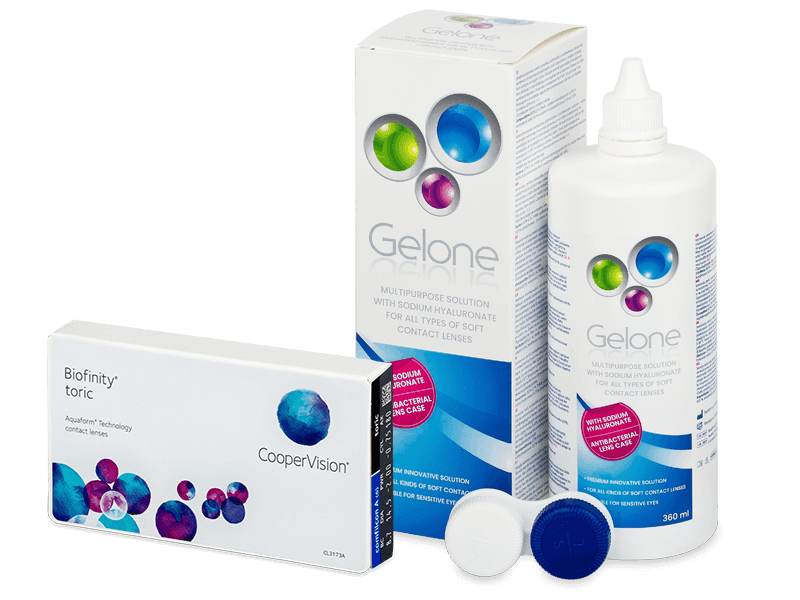 Biofinity Toric (3 Linsen) + Gelone 360 ml - Spar-Set