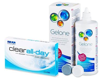Clear All-Day (6 Linsen) + Gelone 360 ml - Älteres Design