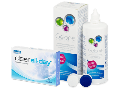 Clear All-Day (6 Linsen) + Gelone 360 ml - Spar-Set