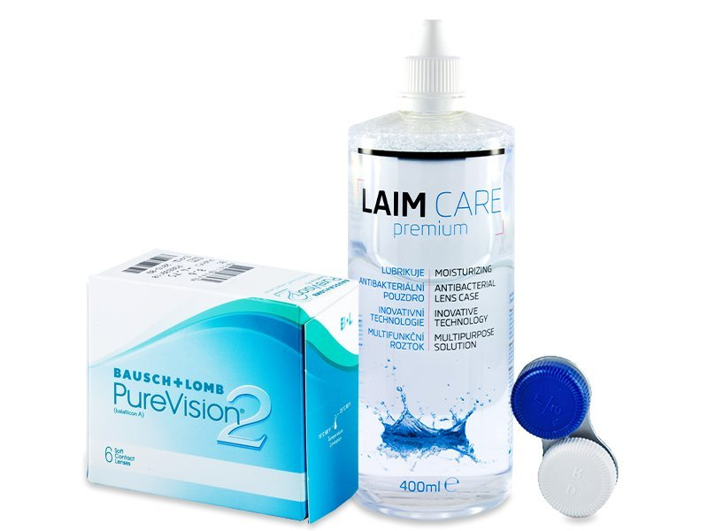 PureVision 2 (6 Linsen) +  Laim-Care 400 ml