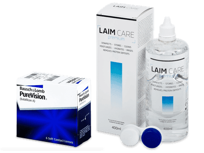 PureVision (6 Linsen) + Laim Care 400 ml