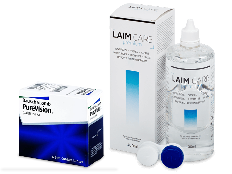 PureVision (6 Linsen) + Laim Care 400 ml - Spar-Set