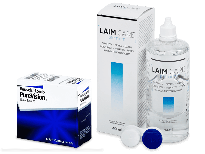 PureVision (6 Linsen) + Laim Care 400 ml - Spar-Set