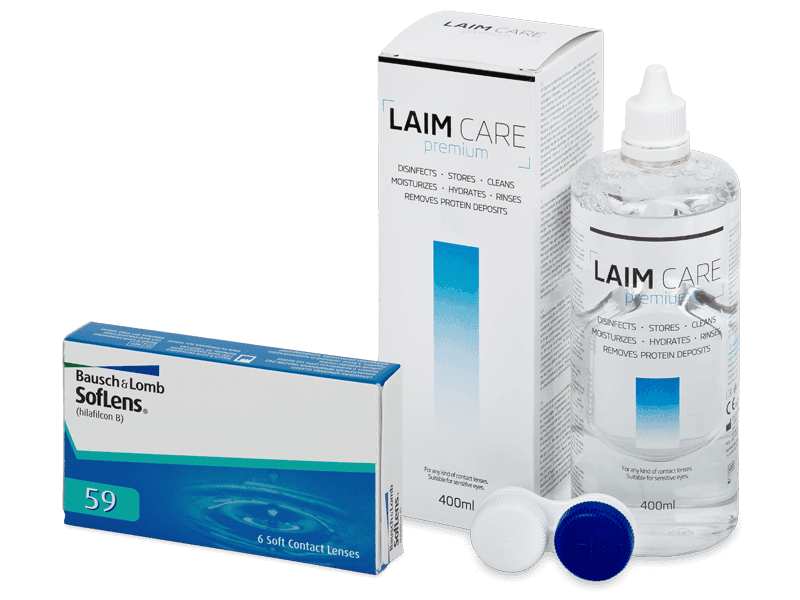 SofLens 59 (6 Linsen) + Laim Care 400 ml - Spar-Set