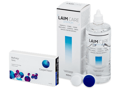 Biofinity Toric (3 Linsen) + Laim Care 400 ml