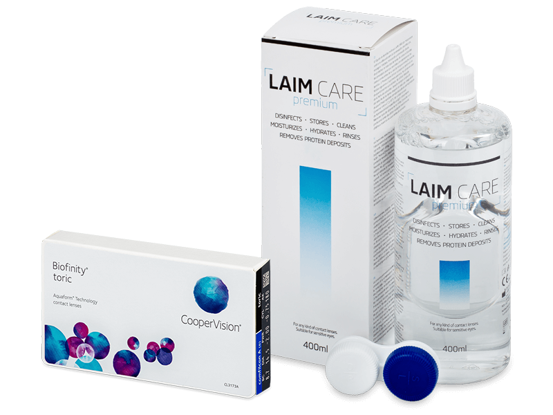 Biofinity Toric (3 Linsen) + Laim Care 400 ml - Spar-Set