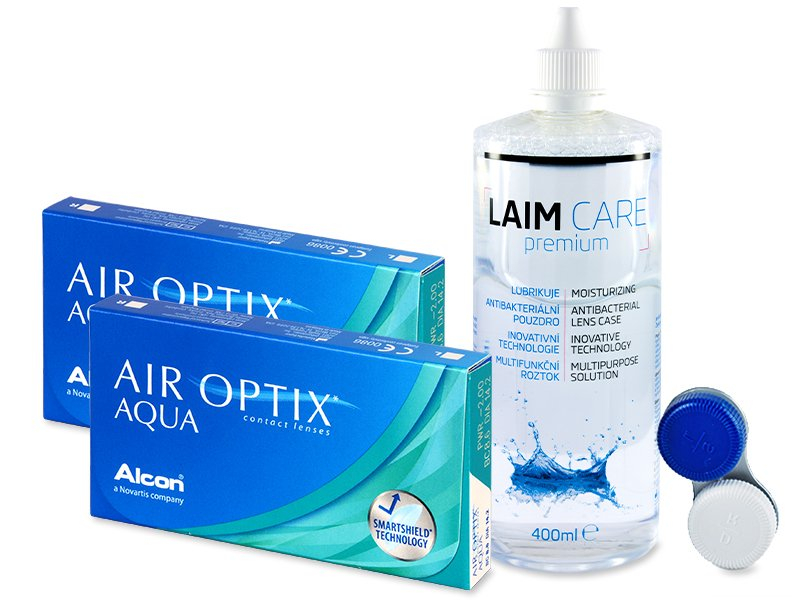 Air Optix Aqua (2x3 Linsen) + Laim Care 400ml - Spar-Set