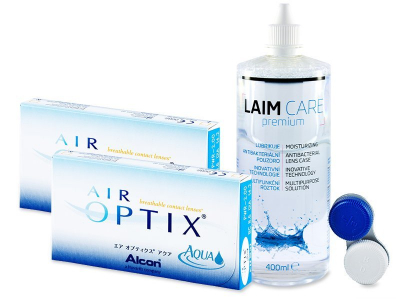 Air Optix Aqua (2x3 Linsen) + Laim Care 400ml - Älteres Design