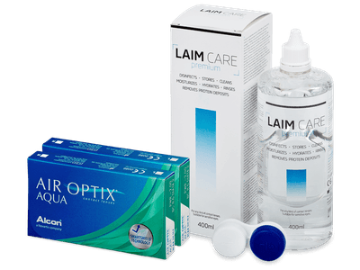 Air Optix Aqua (2x 3 Linsen) + Laim Care 400 ml