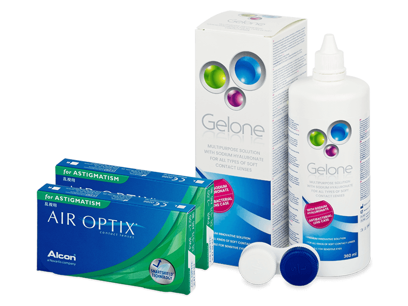 Air Optix for Astigmatism (2x3 Linsen) + Gelone 360 ml - Spar-Set