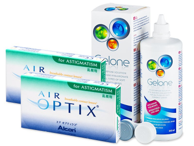 Air Optix for Astigmatism (2x3 Linsen) + Gelone 360ml - Älteres Design