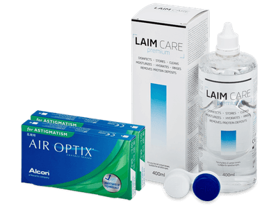 Air Optix for Astigmatism (2x 3 Linsen) + Laim Care 400 ml