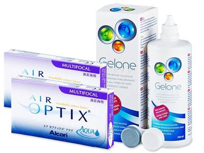 Air Optix Aqua Multifocal (2x3 Linsen) +  Gelone 360ml - Älteres Design