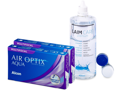 Air Optix Aqua Multifocal (2x3 Linsen) + Laim Care 400ml