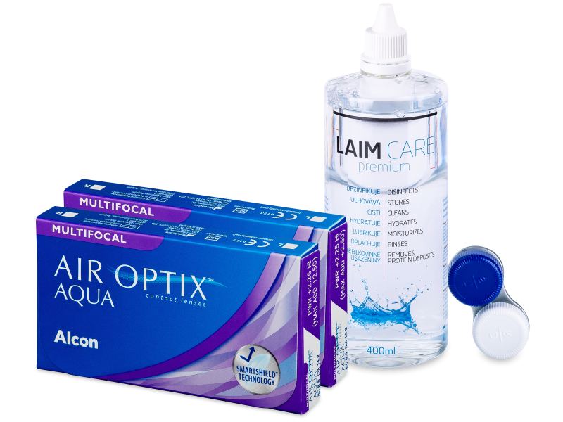 Air Optix Aqua Multifocal (2x3 Linsen) + Laim Care 400ml - Spar-Set