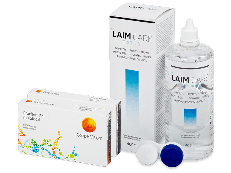 Proclear Multifocal XR (2x 3 Linsen) + Laim Care 400 ml - Spar-Set