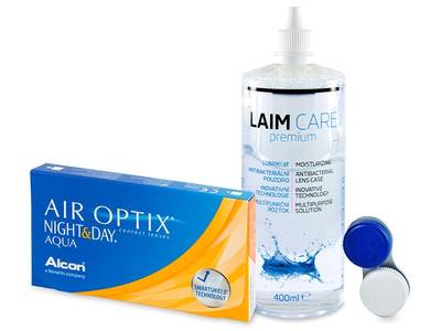 Air Optix Night and Day Aqua (6 Linsen) + Laim Care 400 ml - Älteres Design