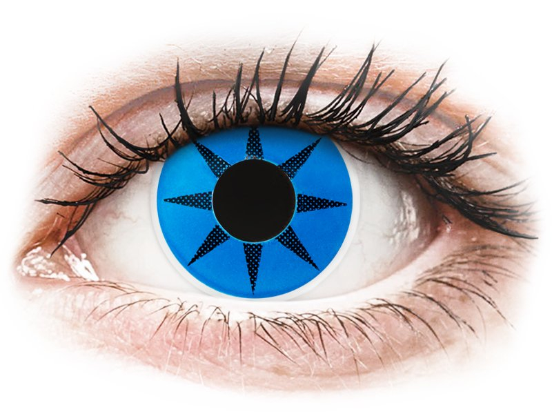 ColourVUE Crazy Lens - Blue Star - ohne Stärke (2 Linsen) - Coloured contact lenses
