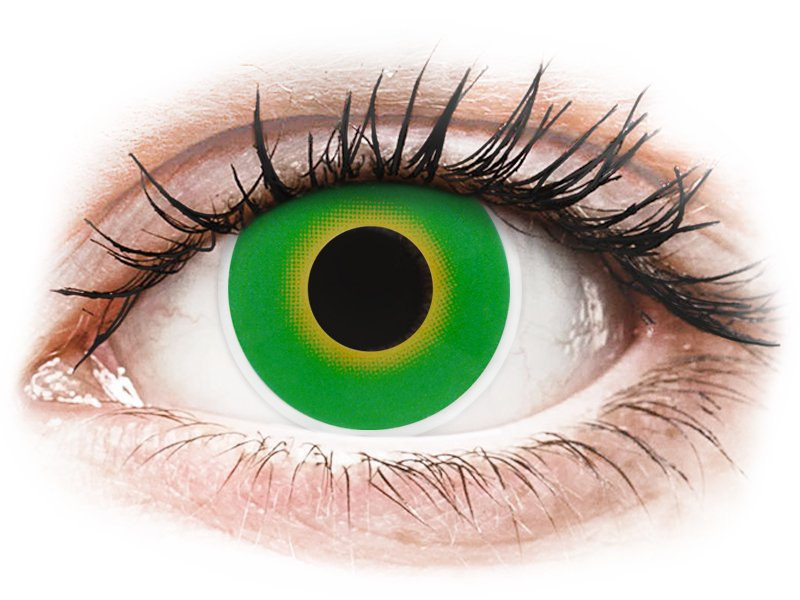 ColourVUE Crazy Lens - Hulk Green - ohne Stärke (2 Linsen) - Coloured contact lenses