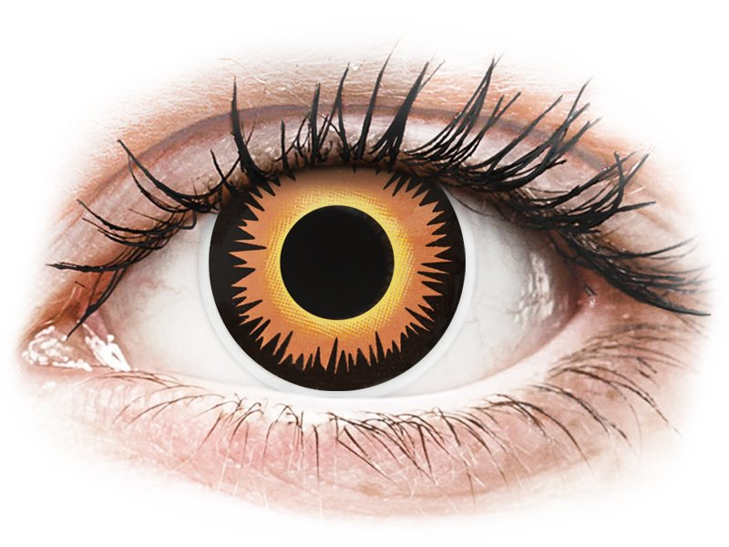 ColourVUE Crazy Lens - Orange Werewolf - ohne Stärke (2 Linsen) - Coloured contact lenses