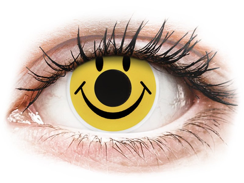 ColourVUE Crazy Lens - Smiley - ohne Stärke (2 Linsen) - Coloured contact lenses