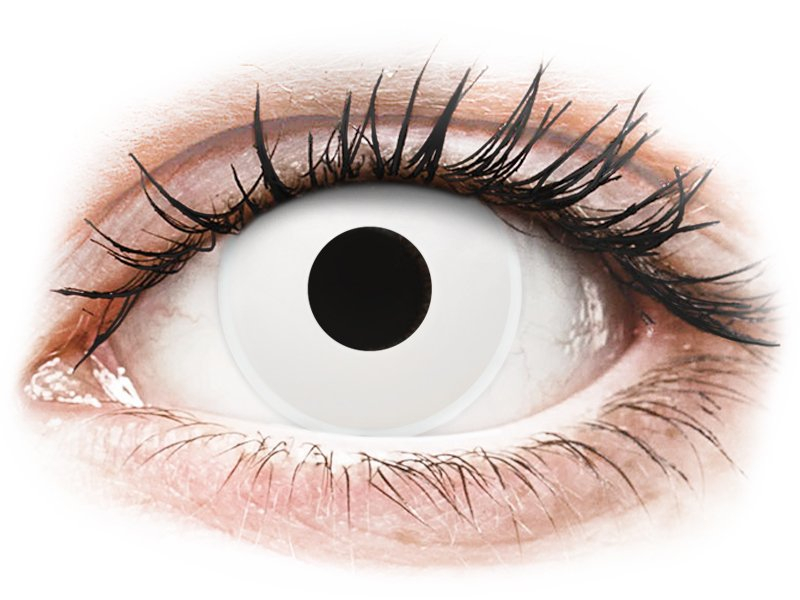 ColourVUE Crazy Lens - WhiteOut - ohne Stärke (2 Linsen) - Coloured contact lenses