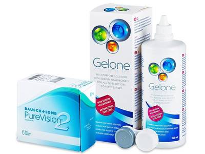 Purevision 2 (6 Linsen) + Gelone 360 ml - Älteres Design