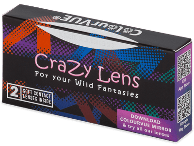 ColourVUE Crazy Lens - White Zombie - mit Stärke (2 Linsen) - Coloured contact lenses