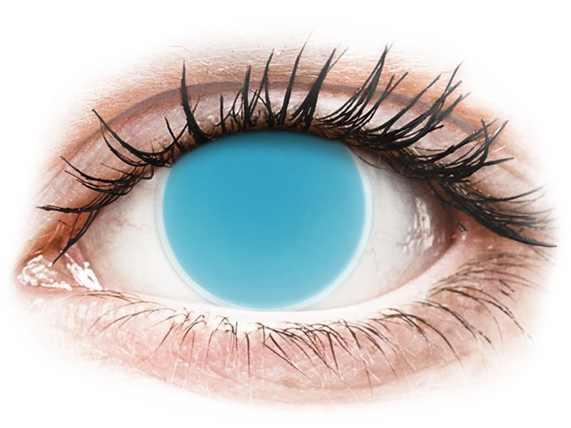 ColourVUE Crazy Glow Electric Blue - ohne Stärke (2 Linsen) - Coloured contact lenses