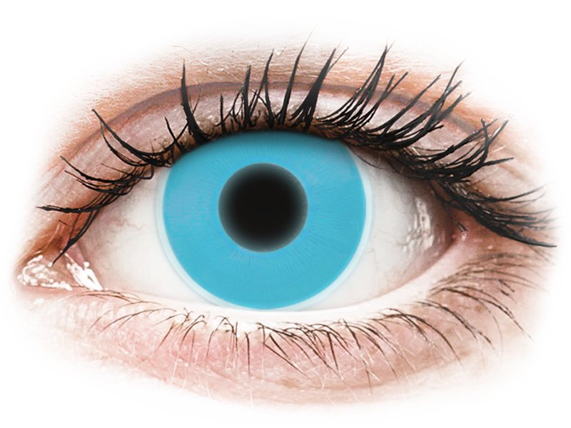 ColourVUE Crazy Glow Blue - ohne Stärke (2 Linsen) - Coloured contact lenses
