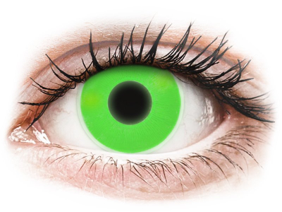 ColourVUE Crazy Glow Green - ohne Stärke (2 Linsen) - Coloured contact lenses