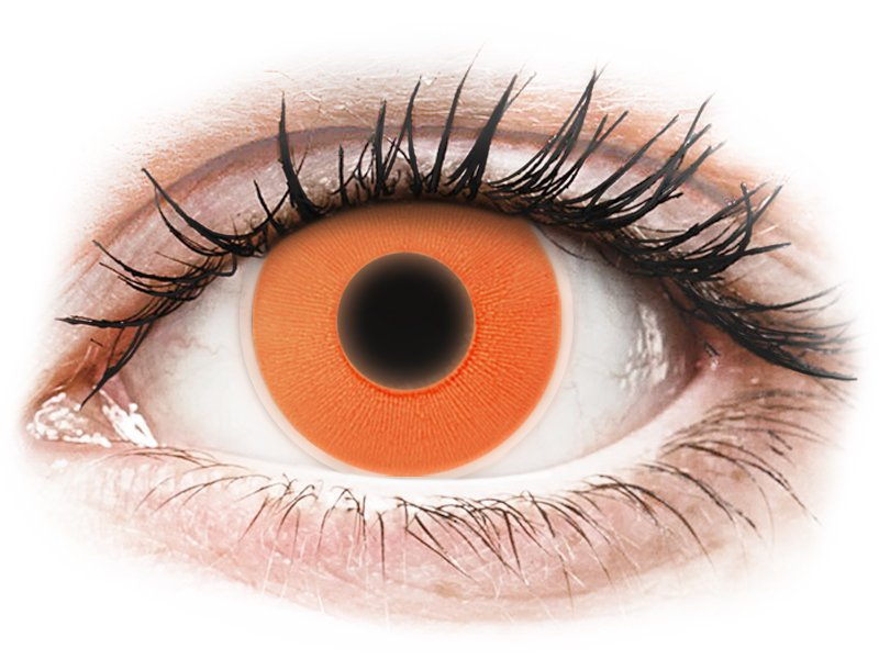 ColourVUE Crazy Glow Orange - ohne Stärke (2 Linsen) - Coloured contact lenses