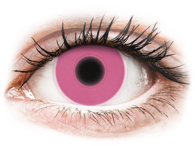 ColourVUE Crazy Glow Pink - ohne Stärke (2 Linsen) - Coloured contact lenses