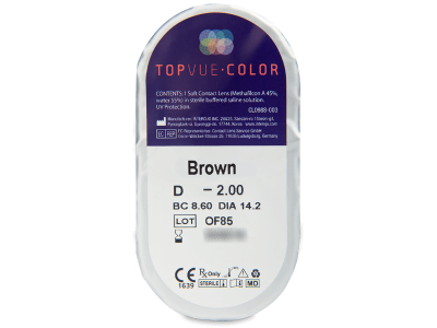 TopVue Color - Brown - mit Stärke (2 Linsen) - Blister Vorschau