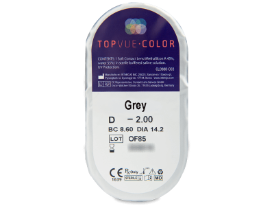 TopVue Color - Grey - mit Stärke (2 Linsen) - Blister Vorschau