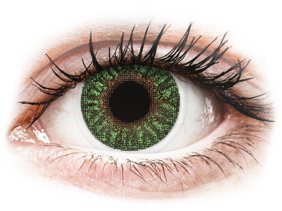 TopVue Color - Green - mit Stärke (2 Linsen) - Coloured contact lenses