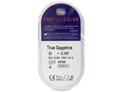 TopVue Color - True Sapphire - mit Stärke (2 Linsen) - Blister Vorschau