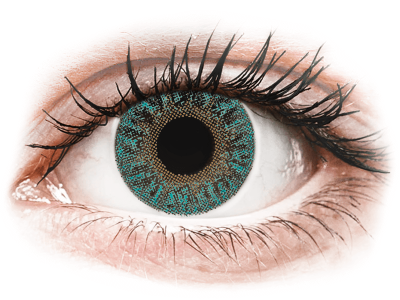TopVue Color - Turquoise - mit Stärke (2 Linsen) - Coloured contact lenses