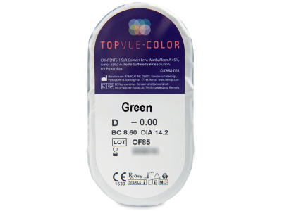 TopVue Color - Green - ohne Stärke (2 Linsen) - Blister Vorschau