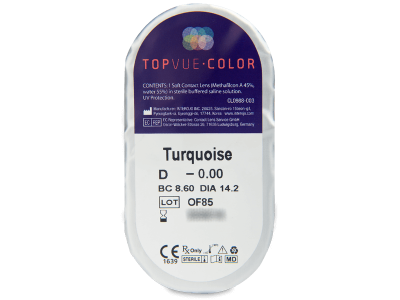 TopVue Color - Turquoise - ohne Stärke (2 Linsen) - Blister Vorschau