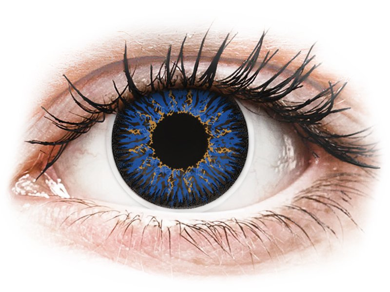 ColourVUE Glamour Blue - mit Stärke (2 Linsen) - Coloured contact lenses